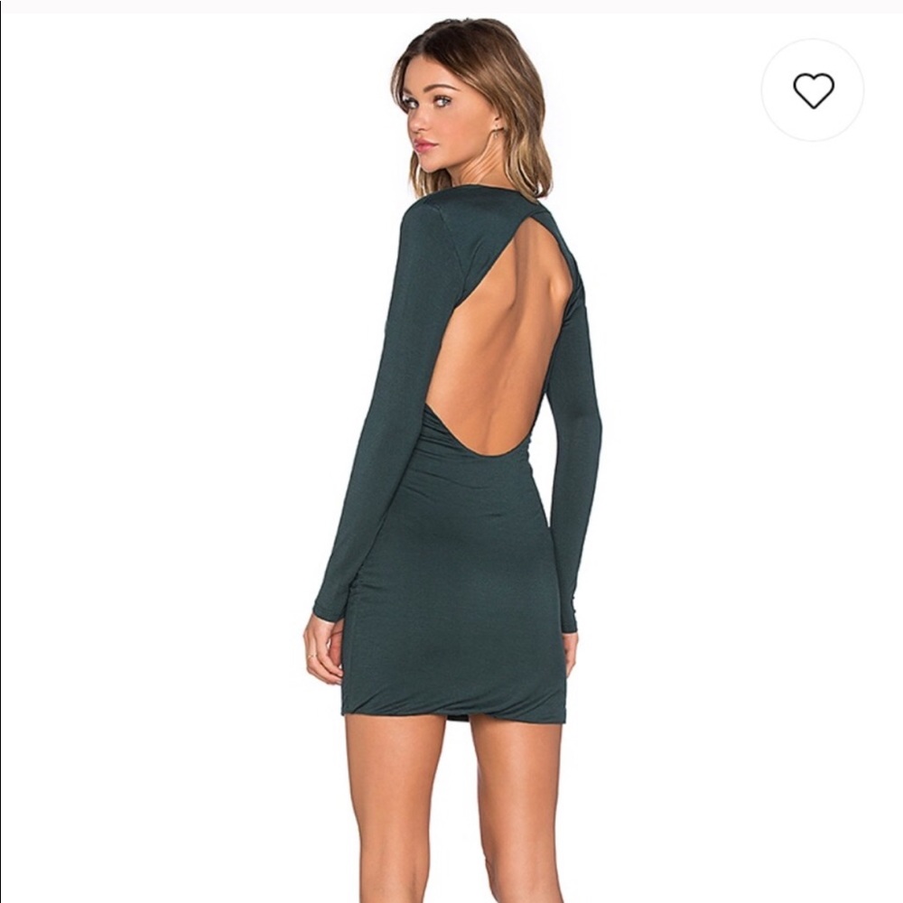 NBD X Trilogy Hunter Green Cutout Dress size S